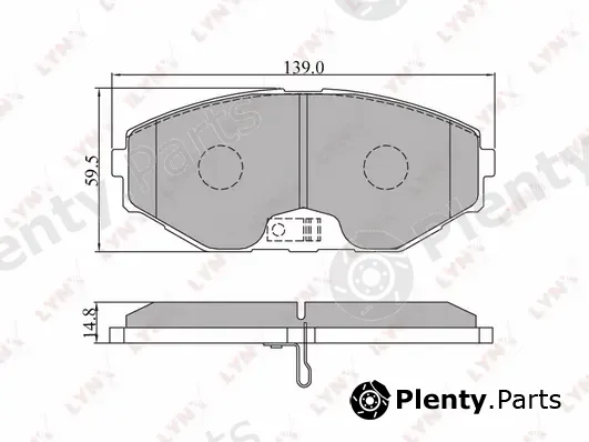 LYNXauto BD-5705 — Brake Pad Set, disc brake