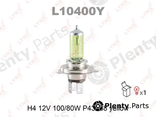 LYNXauto L10400Y — Bulb, headlight H4U YELLOW