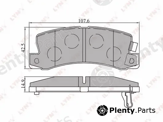 LYNXauto BD-7521 — Brake Pad Set, disc brake
