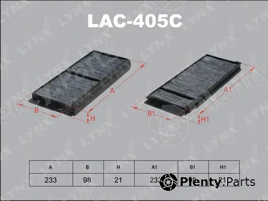 LYNXauto LAC-405C — Filter, cabin air