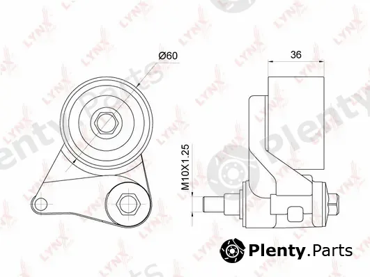 LYNXauto PB-1260 — Tensioner Pulley, timing belt