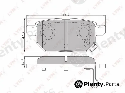 LYNXauto BD-7543 — Brake Pad Set, disc brake