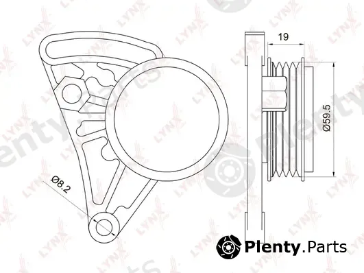 LYNXauto PB-5037 — Tensioner Pulley, V-ribbed belt