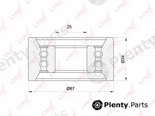 LYNXauto PB-1264 — Tensioner Pulley, timing belt