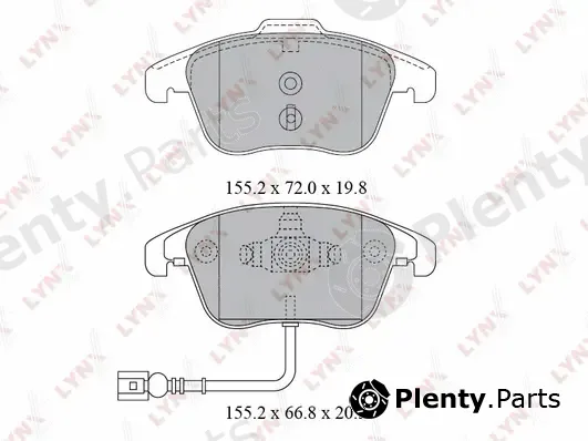 LYNXauto BD-8038 — Brake Pad Set, disc brake