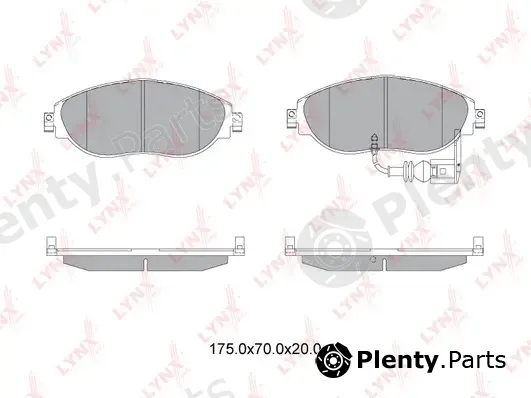 LYNXauto BD-8042 — Brake Pad Set, disc brake