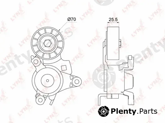 LYNXauto PT-3230 — Belt Tensioner, V-ribbed belt