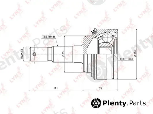 LYNXauto CO-3709 — Joint Kit, drive shaft