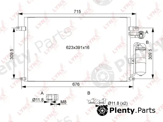 LYNXauto RC-0032 — Condenser, air conditioning