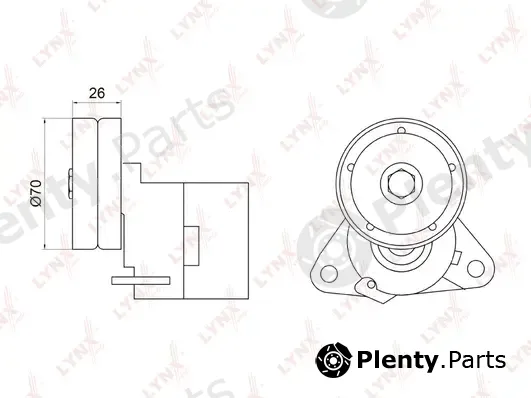 LYNXauto PT-3031 — Belt Tensioner, V-ribbed belt