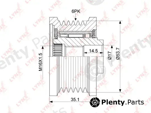 LYNXauto PA-1145 — Alternator Freewheel Clutch