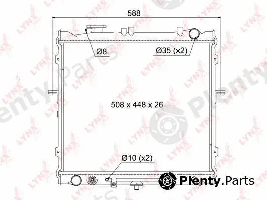 LYNXauto RB-1090 — Radiator, engine cooling