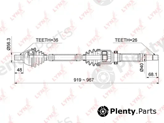 LYNXauto CD-1008 — Drive Shaft