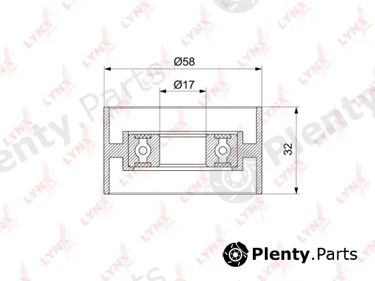 LYNXauto PB-1316 — Tensioner Pulley, timing belt