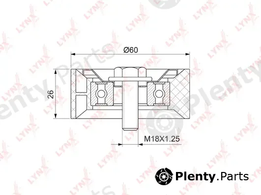 LYNXauto PB-5350 — Tensioner Pulley, V-ribbed belt
