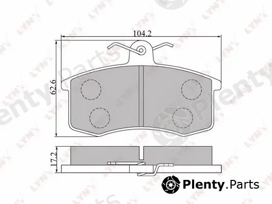 LYNXauto BD-4605 — Brake Pad Set, disc brake