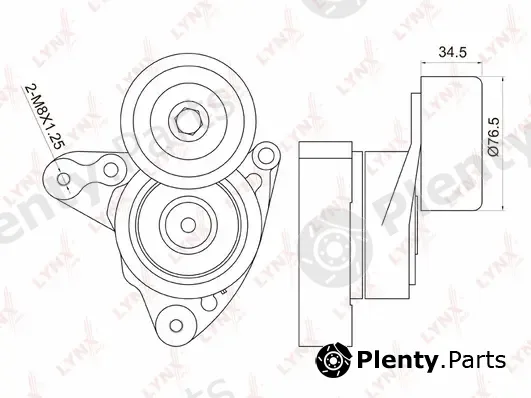 LYNXauto PT-3014 — Belt Tensioner, V-ribbed belt