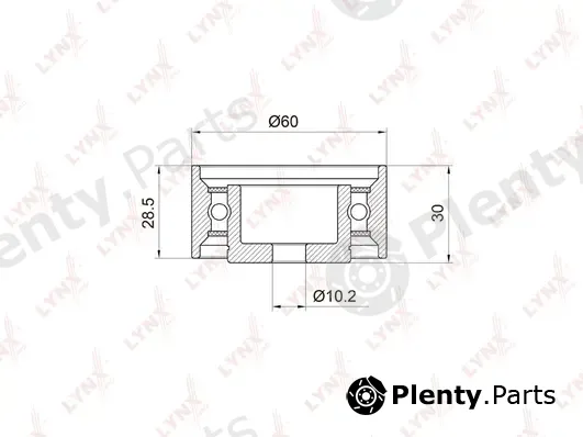 LYNXauto PB-3010 — Deflection/Guide Pulley, timing belt