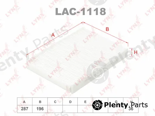 LYNXauto LAC-1118 — Filter, cabin air