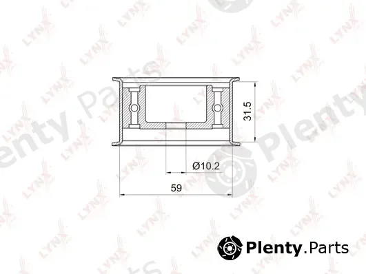 LYNXauto PB-3005 — Deflection/Guide Pulley, timing belt