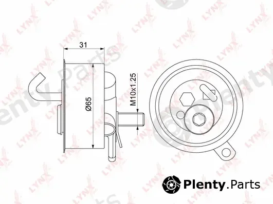 LYNXauto PB-1326 — Tensioner Pulley, timing belt