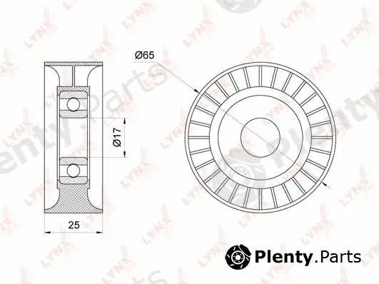 LYNXauto PB-5237 — Tensioner Pulley, V-ribbed belt