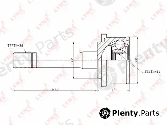 LYNXauto CO-5104 — Joint Kit, drive shaft