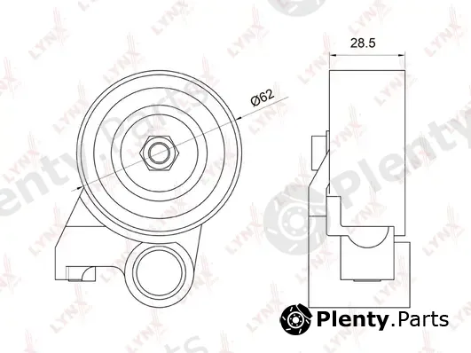 LYNXauto PB-1072 — Tensioner Pulley, timing belt