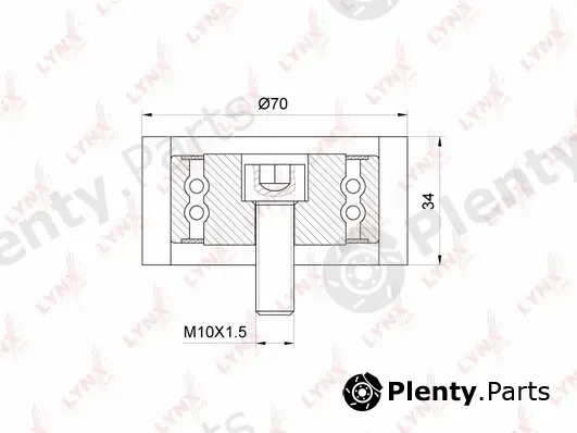 LYNXauto PB-3092 — Deflection/Guide Pulley, timing belt