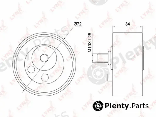 LYNXauto PB-1166 — Tensioner Pulley, timing belt