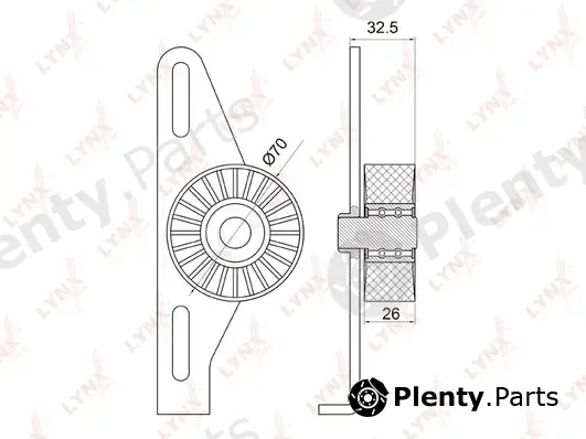 LYNXauto PB-5038 — Tensioner Pulley, V-ribbed belt