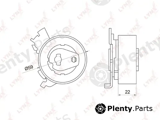 LYNXauto PB-1048 — Tensioner Pulley, timing belt