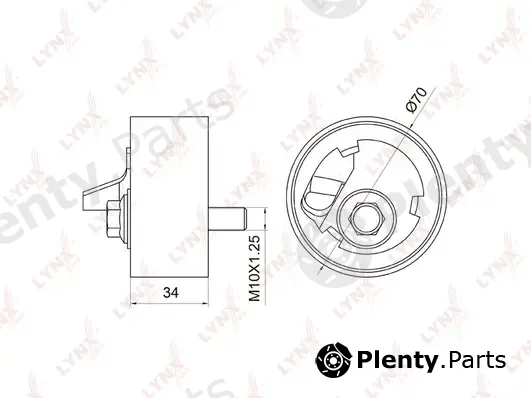 LYNXauto PB-1056 — Tensioner Pulley, timing belt
