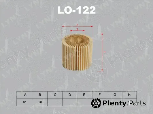 LYNXauto LO-122 — Oil Filter
