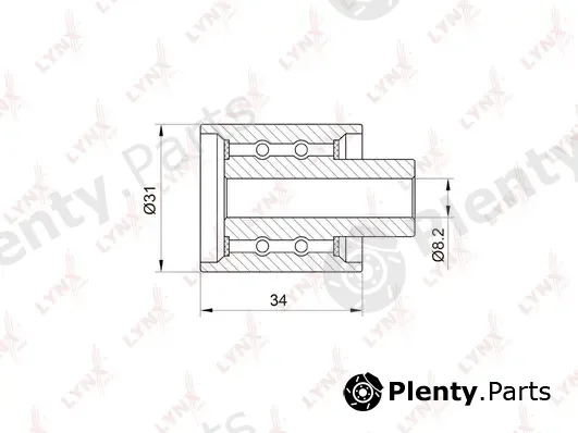 LYNXauto PB-3031 — Deflection/Guide Pulley, timing belt
