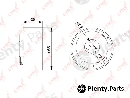 LYNXauto PB-1240 — Tensioner Pulley, timing belt