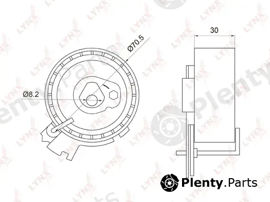 LYNXauto PB-1014 — Tensioner Pulley, timing belt