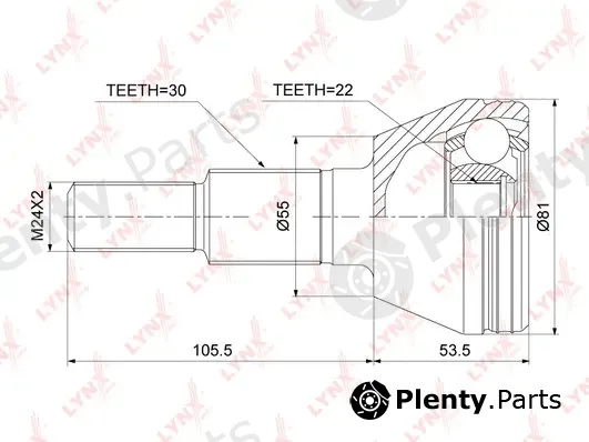 LYNXauto CO-3910 — Joint Kit, drive shaft