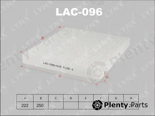 LYNXauto LAC-096 — Filter, cabin air