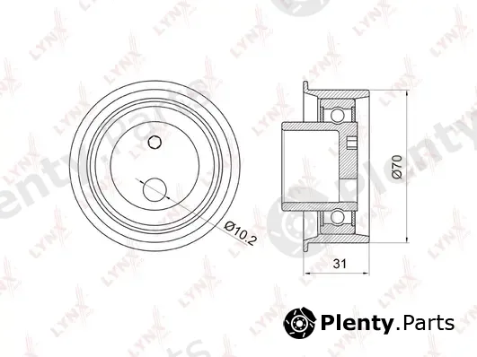 LYNXauto PB-1024 — Tensioner Pulley, timing belt