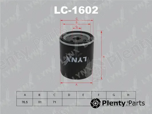 LYNXauto LC-1602 — Oil Filter