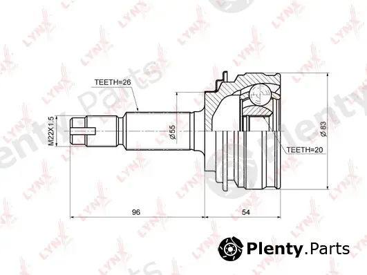 LYNXauto CO-3684 — Joint Kit, drive shaft