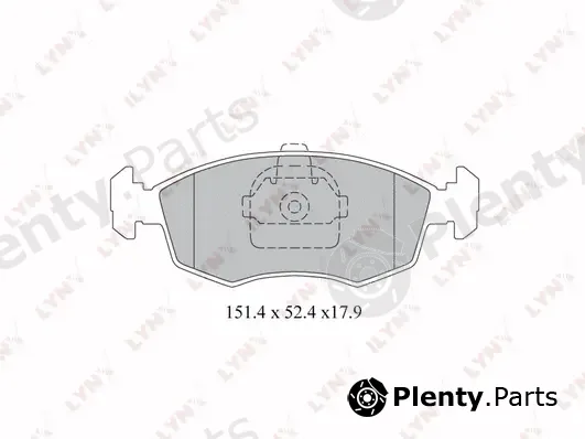 LYNXauto BD-2807 — Brake Pad Set, disc brake