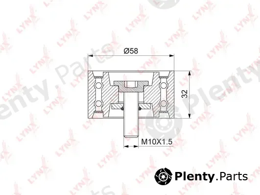 LYNXauto PB-3145 — Deflection/Guide Pulley, timing belt