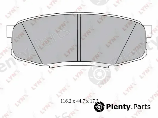 LYNXauto BD-7581 — Brake Pad Set, disc brake