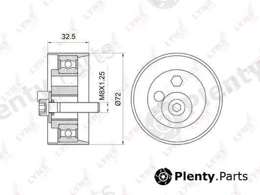 LYNXauto PB-1010 — Tensioner Pulley, timing belt