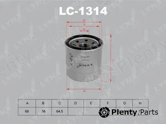 LYNXauto LC-1314 — Oil Filter