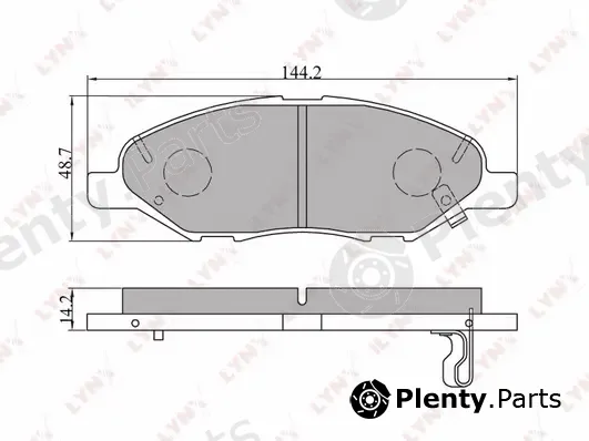 LYNXauto BD-5707 — Brake Pad Set, disc brake