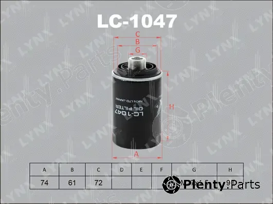 LYNXauto LC-1047 — Oil Filter