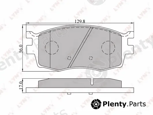 LYNXauto BD-3608 — Brake Pad Set, disc brake
